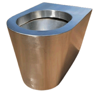 Essential Anti-Vandalism Toilet Bowl in Stainless Steel